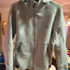 J.Lindeberg Light Gray Men's Hoodie MEDIUM